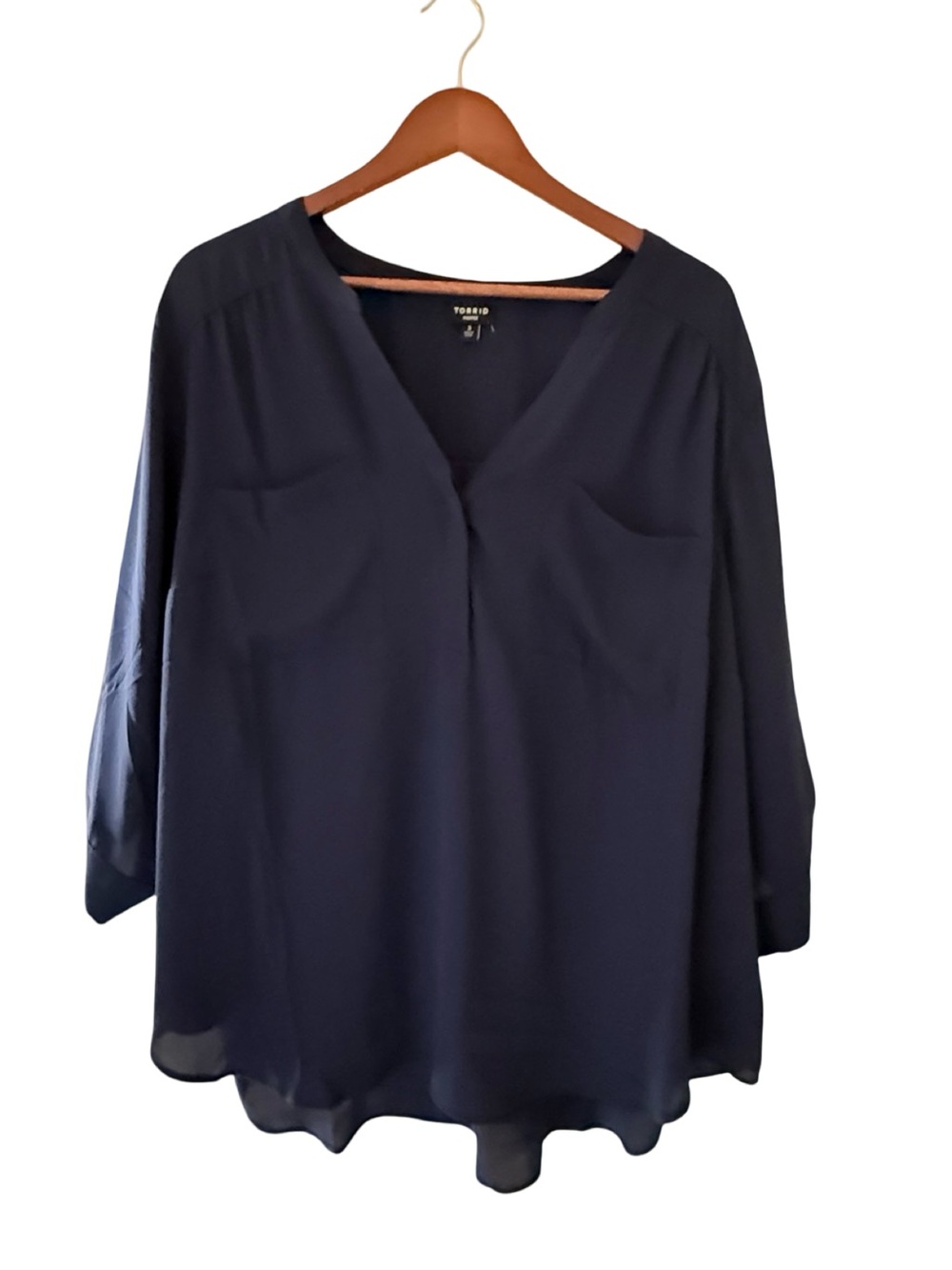 Torrid, Navy Harper Blouse, Size 3